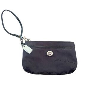 Coach Signature Canvas Wristlet